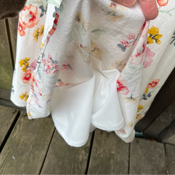 Forever 21 Linen Blend Floral Sleeveless Midi Dress Sz M - Picture 6 of 14